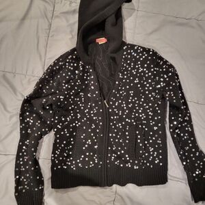 J. Crew Y2K Black Sequin Cardigan